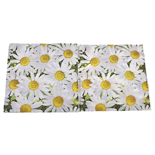 kesheng Floral papel servilletas de cóctel, fiesta en el jardín de flores vajilla suministros 6,5 por 6,5 cm Pack de 20