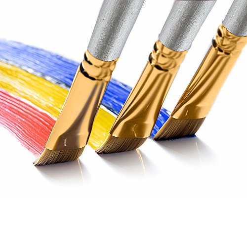 Kesote - Juego de 15 pinceles de pinceles con estuche y esponja negras, perfectos para pintura acrílica al óleo y acuarela