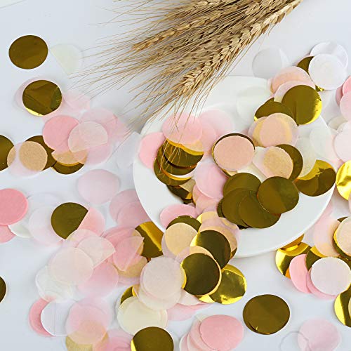 Kesote Multicolor Confeti de Papel de Forma Redonda 10000 Piezas de Decoración Confeti de 4 Colores para Boda, Cumpleaños, Fiesta …