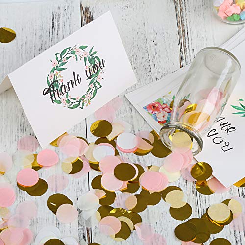 Kesote Multicolor Confeti de Papel de Forma Redonda 10000 Piezas de Decoración Confeti de 4 Colores para Boda, Cumpleaños, Fiesta …