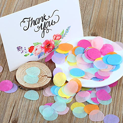 Kesote Multicolor Confeti de Papel de Forma Redonda 10000 Piezas de Decoración Confeti de 8 Colores para Boda, Cumpleaños, Fiesta …