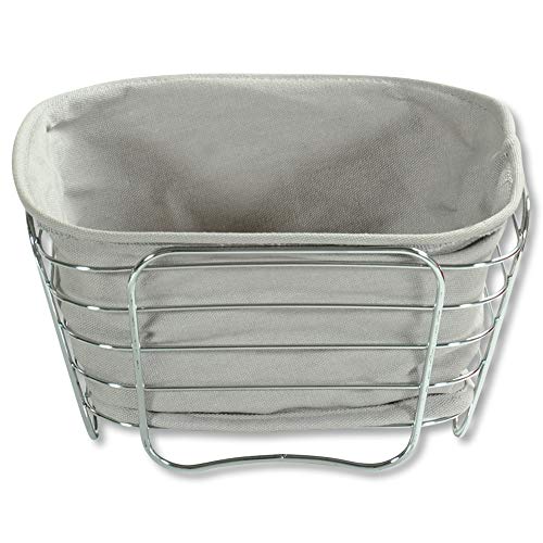 Kesper – Cesta para Pan y Fruta, Cromo, Cromado, Gris, 21.0 x 21.0 x 11.0 cm