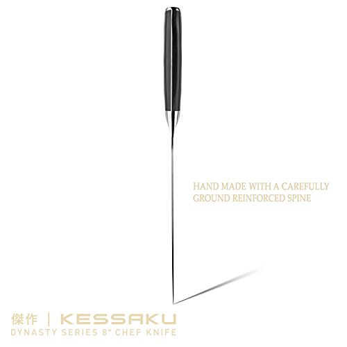 Kessaku - Cuchillo de chef de la serie Dynasty - acero alemán HC - mango completo G10, 20 cm