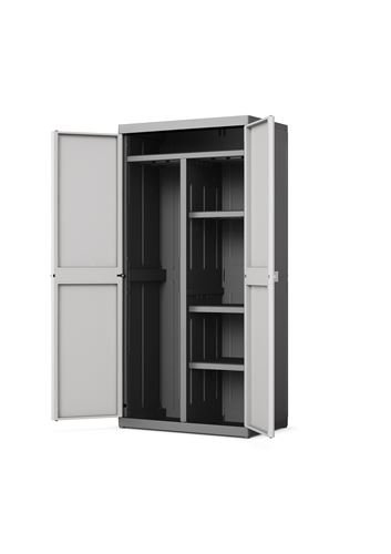 Keter Logico Armario XL escobero, Negro/Gris