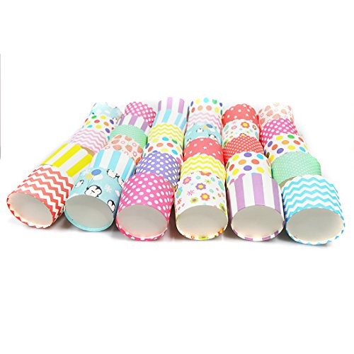 Keysui Moldes de papel para magdalenas, 100 unidades, varios colores, ideales para fiestas y celebraciones