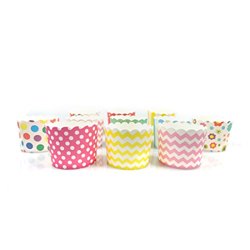 Keysui Moldes de papel para magdalenas, 100 unidades, varios colores, ideales para fiestas y celebraciones