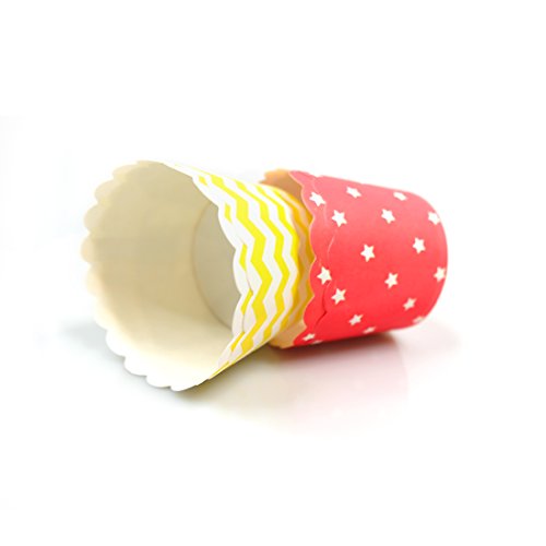 Keysui Moldes de papel para magdalenas, 100 unidades, varios colores, ideales para fiestas y celebraciones