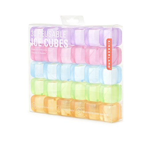 Kikkerland cubitos de hielo, plástico, multicolor (Azul / rosa / verde / naranja / púrpura), 16.3 x 2.8 x 13.8 cm