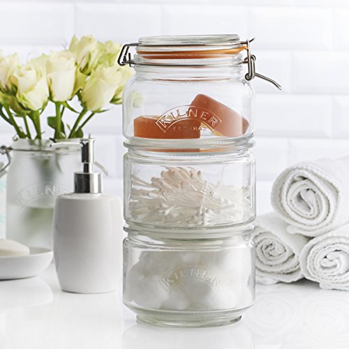 Kilner - Tarro apilable (17,5 x 17,5 x 32 cm)