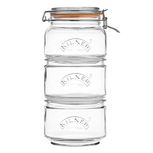 Kilner - Tarro apilable (17,5 x 17,5 x 32 cm)