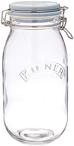 Kilner - Tarro de cristal con tapa de cerámica, 2 litros, 13,5 x 12,5 x 25,5 cm