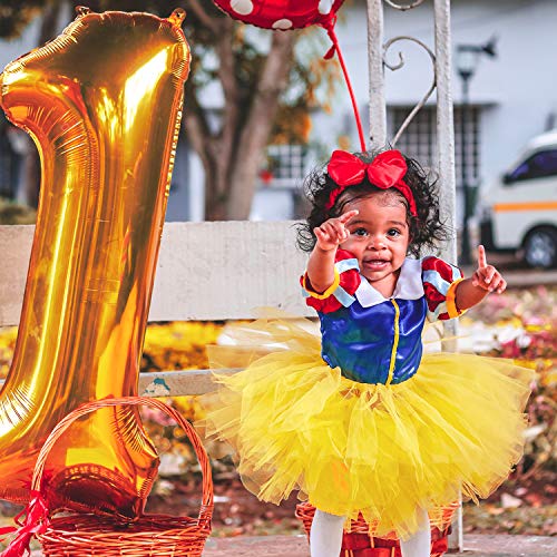 KINBOM Globo Dorado Número 5 Globo Inflable Grande de Aluminio para Decoración de Celebración de Fiesta de Cumpleaños (101cm)