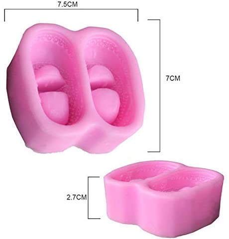 KIRALOVE Molde de silicona alimentaria para fondant - Muffin Decorations - SA155 - Tarta - Niña - Pancake - Zapatillas - Par de zapatos - Pasta de azúcar cocina