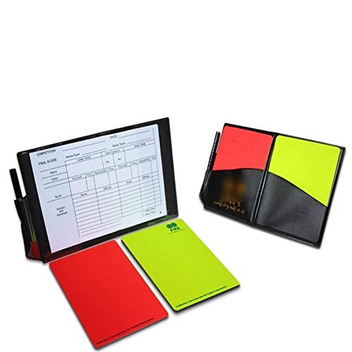 Kit de árbitro de fútbol A-NAM, con libreta, tarjetas roja y amarilla y hojas de notas