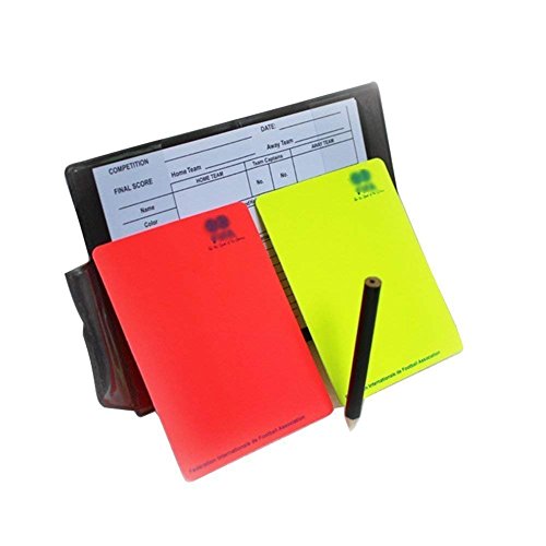Kit de árbitro de fútbol A-NAM, con libreta, tarjetas roja y amarilla y hojas de notas