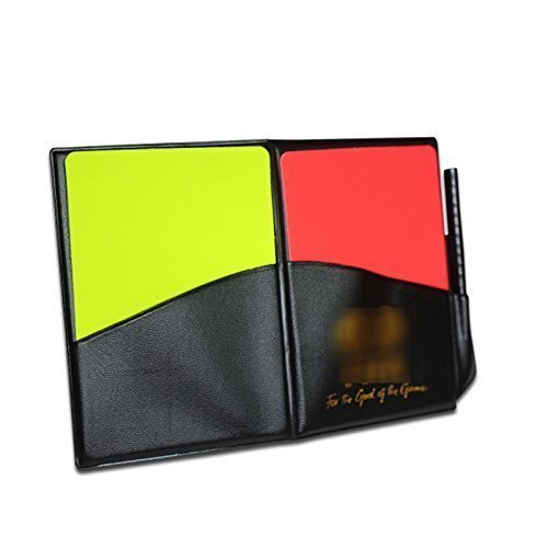 Kit de árbitro de fútbol A-NAM, con libreta, tarjetas roja y amarilla y hojas de notas