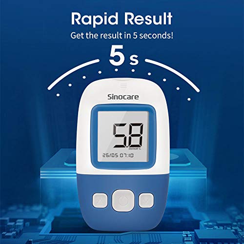 Kit de monitor de glucosa en sangre Safe AQ Angel con 50 tiras reactivas