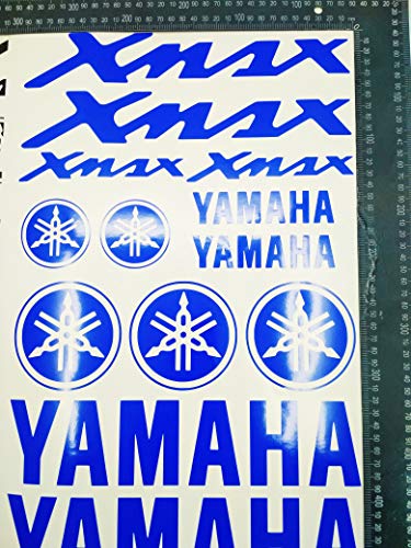 kit pegatinas Vinilo para YAMAHA XMAX vinilo de corte con papel transportador, tamaño de lamina 300mm x550mm varios colores disponibles (AZUL)