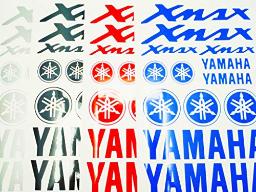 kit pegatinas Vinilo para YAMAHA XMAX vinilo de corte con papel transportador, tamaño de lamina 300mm x550mm varios colores disponibles (AZUL)