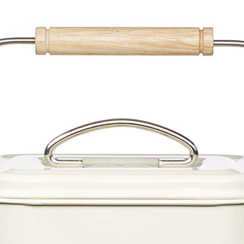 Kitchen Craft 3 litros cubo de basura para abono Living Nostalgia acero, Beige (creme)