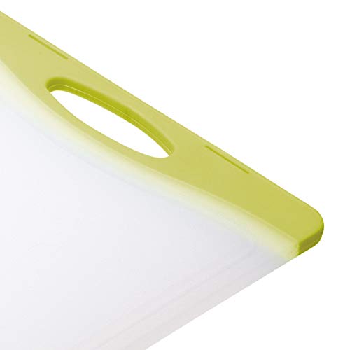 Kitchen Craft Colourworks - Tabla de Cortar (36,5 cm x 25 cm), Color Blanco y Verde