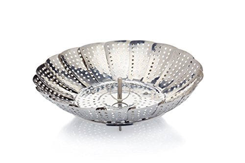 Kitchen Craft KCSTEAM23 - Cesta Plegable para cocción al Vapor en Acero Inoxidable, 23 cm