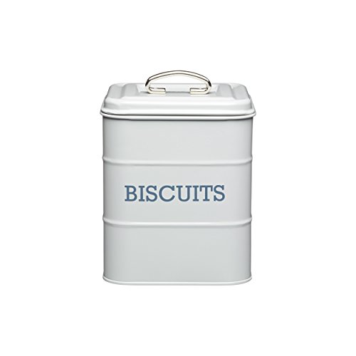 Kitchen Craft Living Nostalgia - Caja de Galletas (19 cm), Color Gris