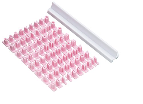 Kitchen Craft Marcador del Abecedario con 72 Piezas, Rosa, 12x9x4 cm