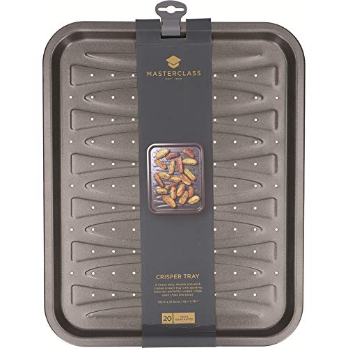 Kitchen Craft Master Class - Bandeja de Horno con Relieve (39 cm x 31,5cm, Superficie Antiadherente)