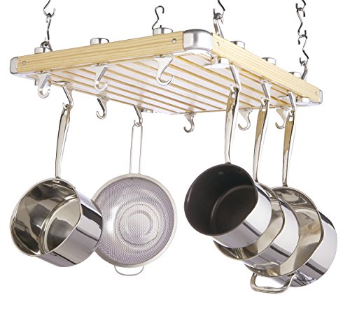 Kitchen Craft Master Class Deluxe - Colgador de Techo para ollas (61 x 51 cm), en Madera