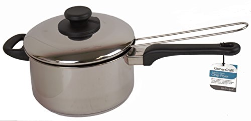 Kitchen Craft - Olla freidora con cesta (acero inoxidable)