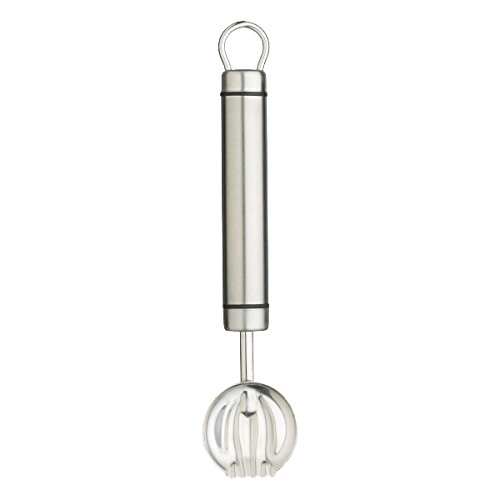 Kitchen Craft Oval Curler Rizador Profesional de Mantequilla de Acero Inoxidable con Mango Ovalado, Plateado