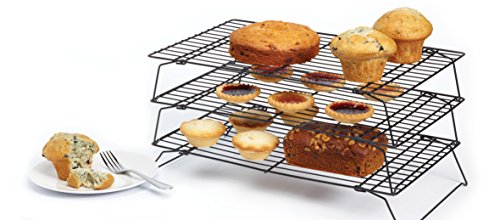 Kitchen Craft - Rejilla Antiadherente de 3 Pisos para Enfriar (40 x 25 cm)