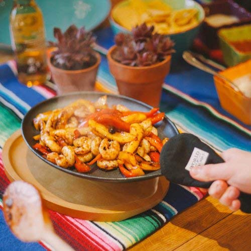 Kitchen Craft WFMXSIZZLE World of Flavours - Sartén Plana de Hierro Fundido para Servir (37 cm)