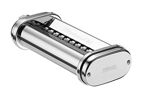 KitchenAid 3 Piece Roller Attachment Set Liso Y Rodillos CORTANTES para Pasta DE 3 Piezas 5KSMPRA, 300 W, 0 Decibelios, Acero Inoxidable, Cromo