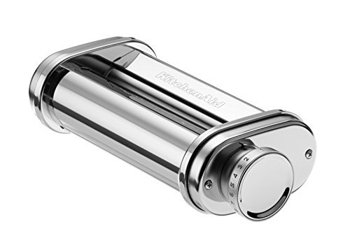 KitchenAid 3 Piece Roller Attachment Set Liso Y Rodillos CORTANTES para Pasta DE 3 Piezas 5KSMPRA, 300 W, 0 Decibelios, Acero Inoxidable, Cromo