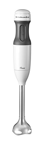 KitchenAid 5KHB1231EWH Batidora de mano Classic, 180 W, 0.7 litros, De plástico, 2 Velocidades, Gris, Blanco
