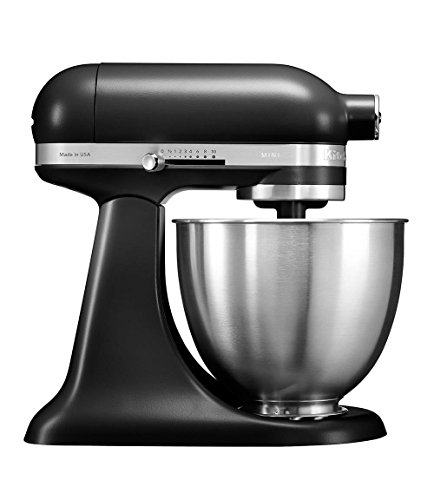 KitchenAid 5KSM3311X - Robot de cocina (3,3 L, Negro, palanca, 200 RPM, 1,219 m, CC)