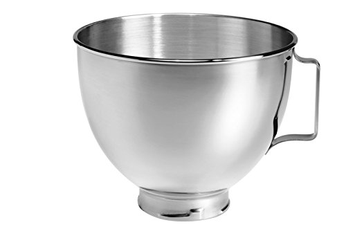 KitchenAid Classic + Artisan F. 5KSM90 4.3L Bol INXIDABLE 5K45SBWH, 4.3 litros, 18/8 Stainless Steel, acero_inoxidable