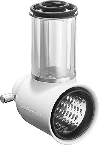 KitchenAid CORTADORA/REBANADORA para PREPARACIONES Frescas 5KSMVSA, Acero Inoxidable, Negro, Transparente, Blanco