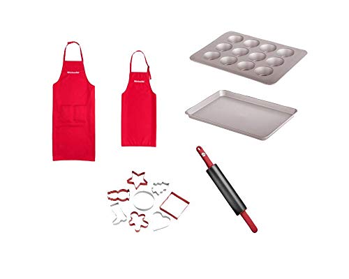 KitchenAid KG318ER - Juego de moldes para Magdalenas (248 páginas, Incluye Libro de Recetas)
