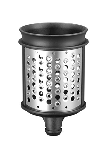 KitchenAid KSMVSA+KSMEMVSC - Juego de cortadores de Verduras (Acero Inoxidable, 7 Piezas), Color Plateado y Blanco