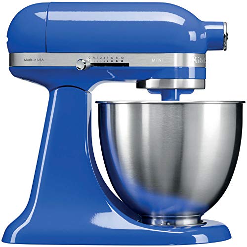 KitchenAid Mini - Robot de cocina (3,3 L, Azul, palanca, 200 RPM, 1,219 m, CC)