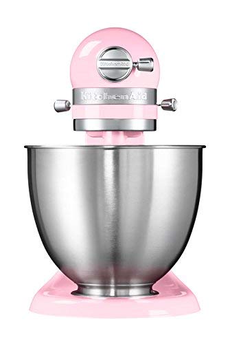 KitchenAid Mini - Robot de cocina (3,3 L, Rosa, palanca, 200 RPM, 1,219 m, CC)
