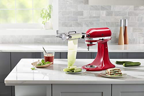 KitchenAid Vegetable Sheet Cutter Cortador DE VERDURA EN LÁMINAS 5KSMSCA, 18/8 Stainless Steel, metálico