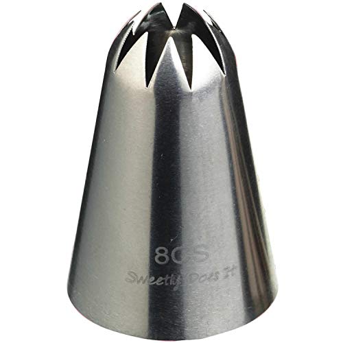 Kitchencraft Boquilla Grande de Estrella Abierta, Acero Inoxidable, Negro, 46x7.23x1.12 cm