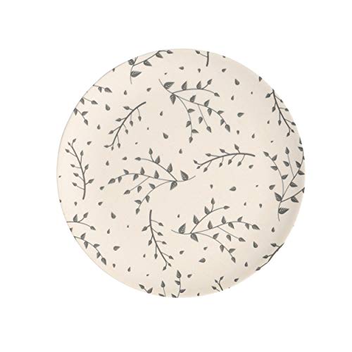 KitchenCraft Natural Elements - Juego de platos de bambú (fibra de bambú, 20 cm, 4 unidades)