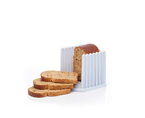 KitchenCraft Stay Fresh - Contenedor expandible con guía para cortar pan, tamaño grande
