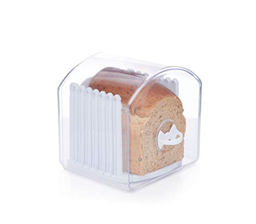 KitchenCraft Stay Fresh - Contenedor expandible con guía para cortar pan, tamaño grande