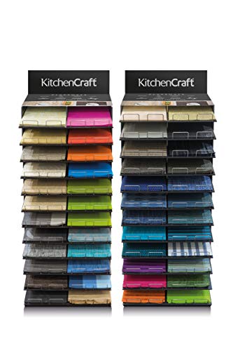 Kitchencraft textura vinilo mantel individual, 45 x 30 cm (17.5 "x 12"), color dorado metálico